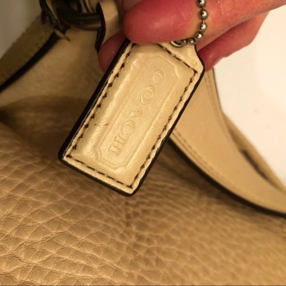 Coach pebbled leather hobo bag